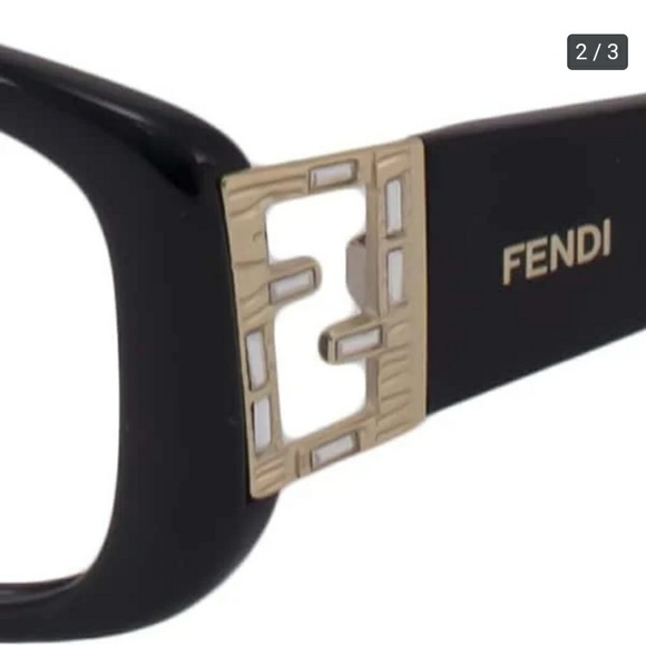 FENDI 💎 ZUCCA Black Baguette Swarovski frames new - Picture 8 of 8